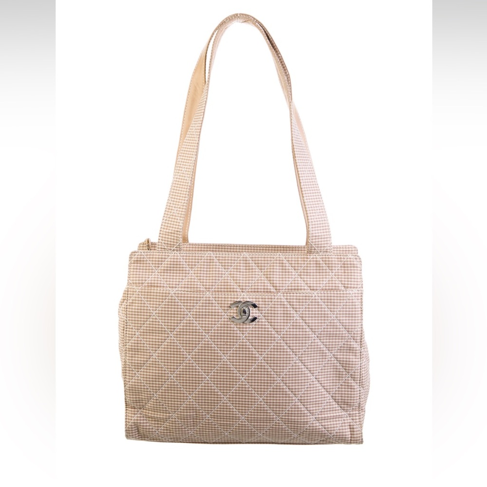 Chanel Gingham Tote Bag